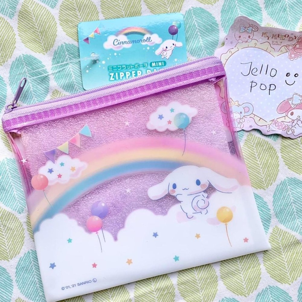 Sanrio cinnamoroll zipper cosmetic mask makeup pouch bag - Picture 3 of 4
